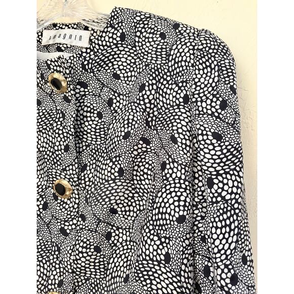 David Hayes for I. Magnin Silk 2pc Skirt Suit - Size 14 - Picture 10 of 12